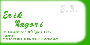 erik magori business card